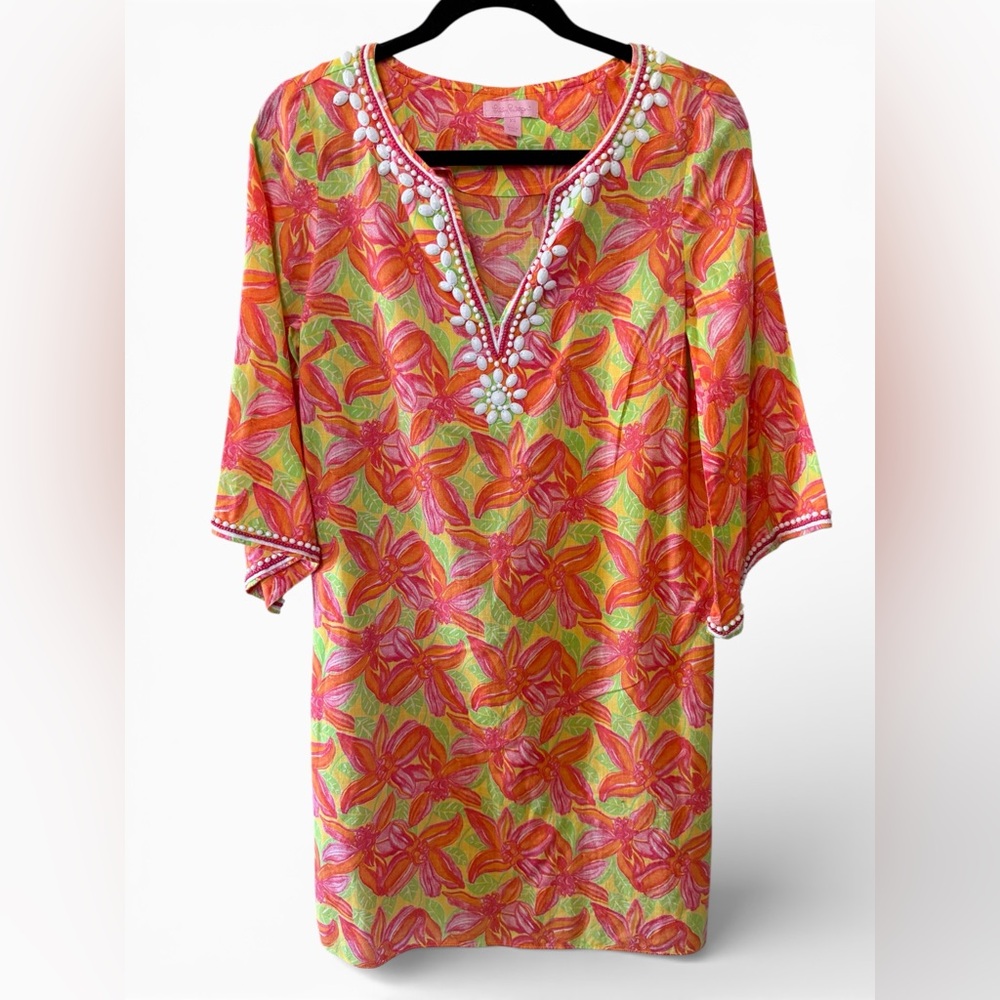 Lilly Pulitzer Pink and Orange Floral Dress - Picture 3 of 8